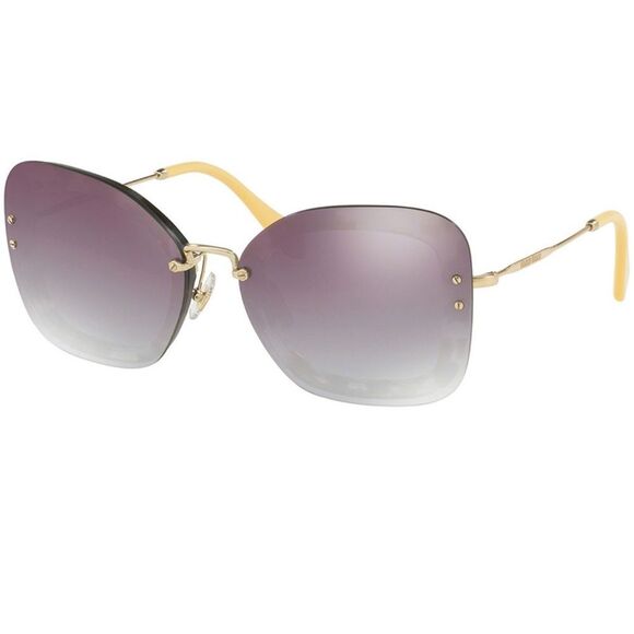 Miu Miu Sunglasses Gold Lilac Havana - Picture 1 of 5